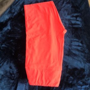 Solid pink/coral OS LuLaRoe Leggings